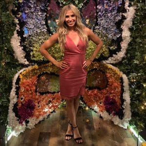 ASTR Peeking Lace Halter Dress